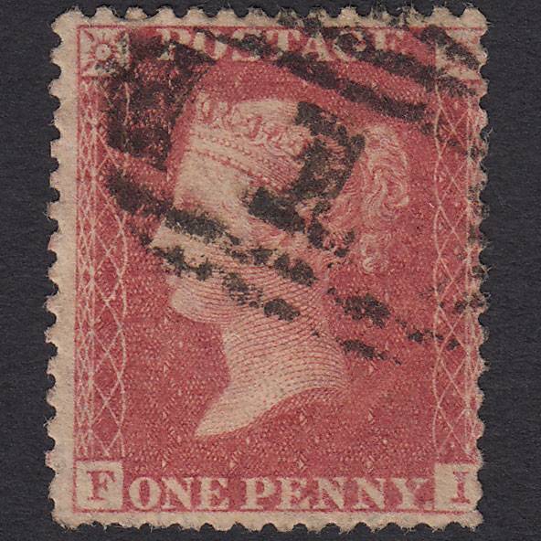 GB QV 1857 1d Pale Rose (Plate 42) SG39-C10(3) FI GU Abergavenny 1