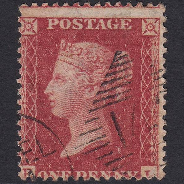 GB QV 1857 1d Rose-red (Plate 36) SG40-C10(1) RL FU Clonmel 142 Misperf