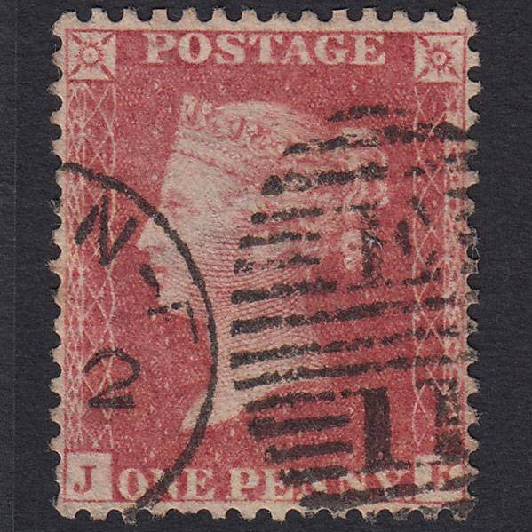GB QV 1857 1d Pl 41 SG40-C10(1) JK FU London D&S E11 Perfect Centring