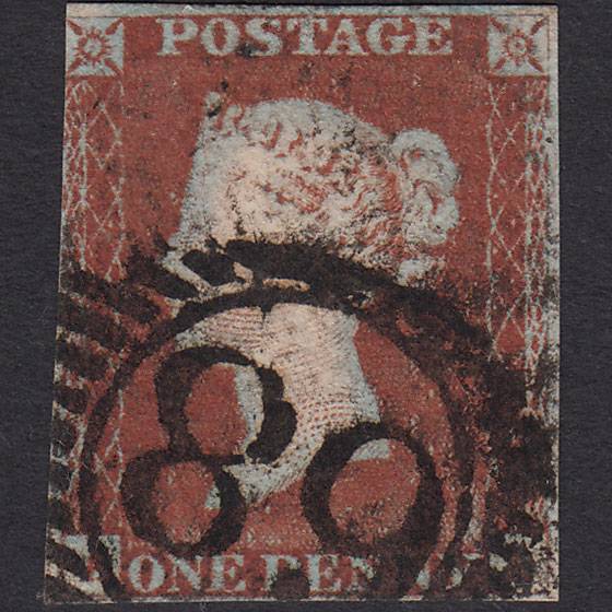 GB QV 1841 1d (Plate 48) SG8-B1(1) Ivory Head AA GU 3m London D&S 68