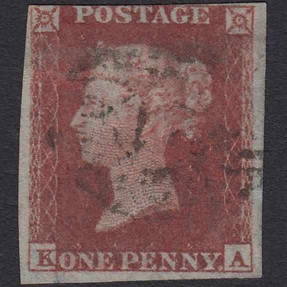GB QV 1841 1d Red-brown (Plate 163) SG8-B2(1) KA GU 3m London IS Cancel