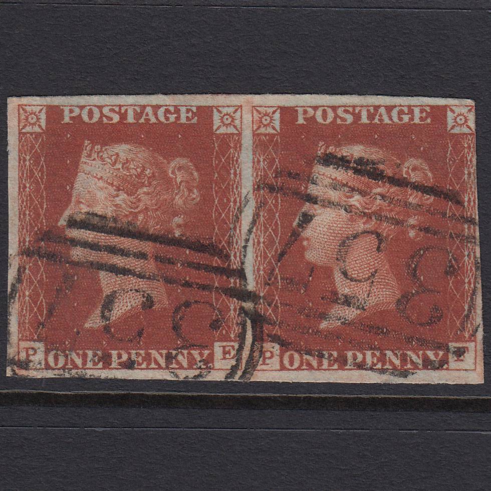 GB QV 1841 1d (Plate 42) SG10-B1(4) PE-PF FU nr 4M Hereford 357