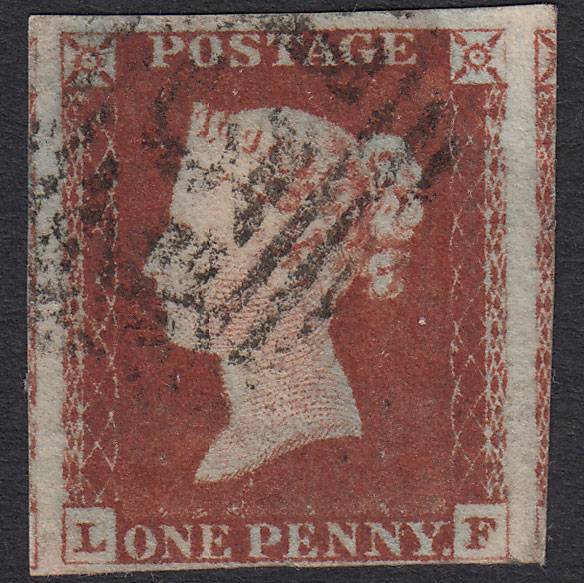GB QV 1841 1d Pl 50 SG10-B1(4) LF FU 4 Good to Huge Margins Brighton 132