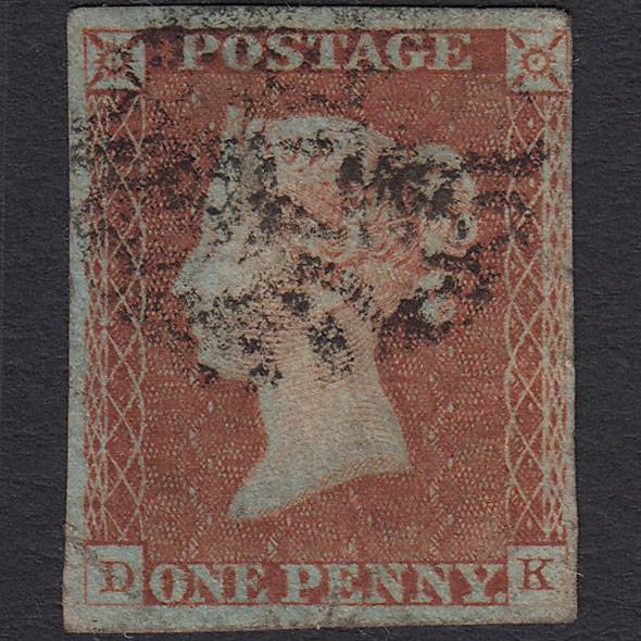 GB QV 1841 1d (Plate 23) SG8-B1(1) DK GU Missing Imprimatur 4 Margins MX