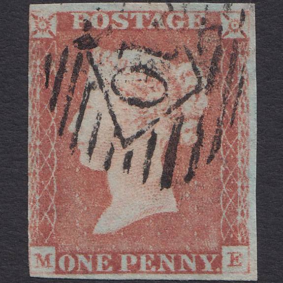 GB QV 1841 1d Pale Red-brown Pl 68 SG9-B1(3) ME FU nr 4M London IS 10
