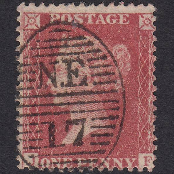 GB QV 1857 1d (Plate 42) SG40-C10(1) JF FU Missing Imprimatur London D&S NE17