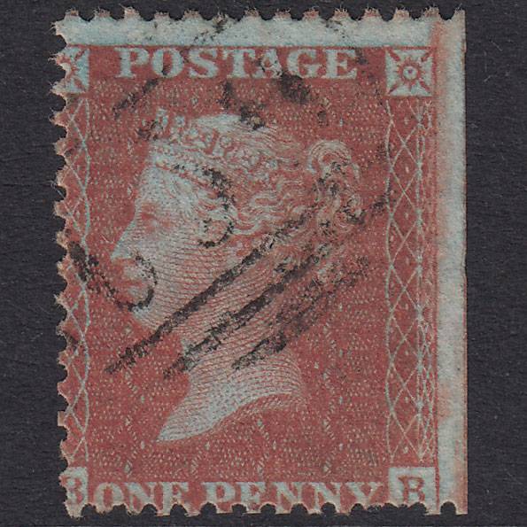 GB QV 1855 1d Red-Brown Plate 24 SGC7(1) BB PU Pinhole