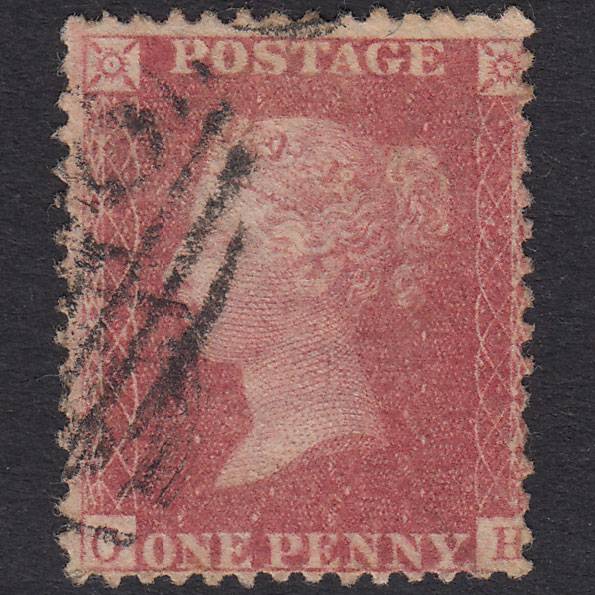 GB QV 1857 1d Rose-Red Plate 55 SG40-C10(1) OH GU