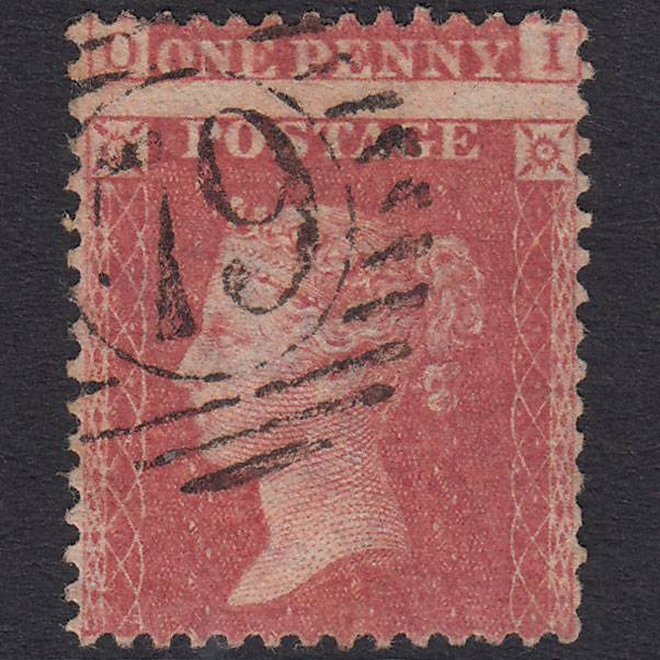 GB QV 1857 1d Plate 49 SG40-C10(1) PI VFU London D&S 79 Huge Misperf