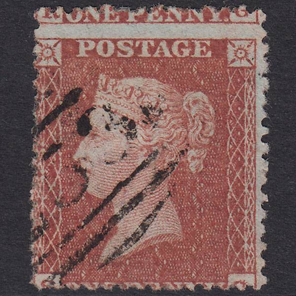 GB QV 1855 1d Pl 9 SGC6(1) RG FU Dewsbury 253 Fluffy Perfs Large Misperf