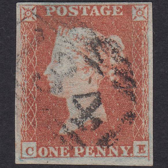 GB QV 1841 1d Red-Brown Plate 116 SG8-B1(1) CE GU 4 Margins Bristol 134