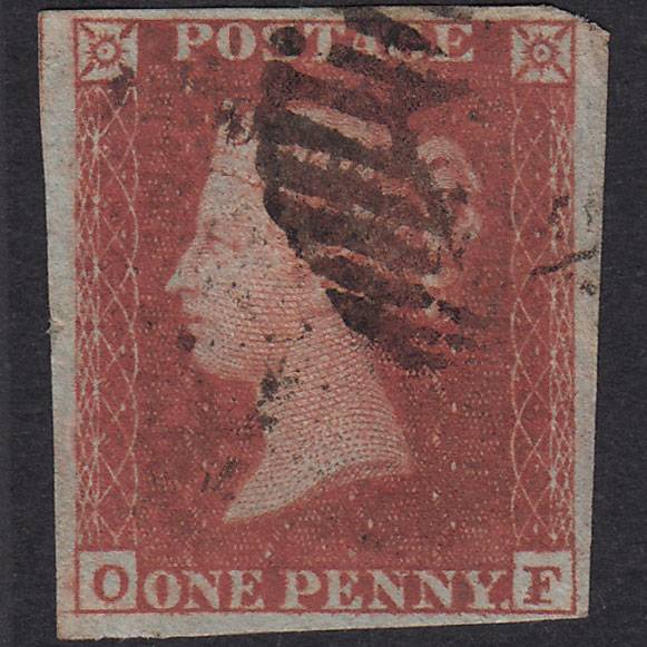 GB QV 1841 1d Red-Brown Plate 157 SG8-B2(1) OF FU 4M London IS Cancel