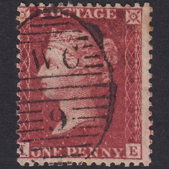GB QV 1857 1d Deep Rose-Red Plate 48 SG41-C10(2) IE GU London D&S wc9