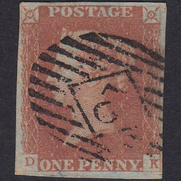 GB QV 1841 1d Red-Brown Plate 81 SG8-B1(1) DK GU 4 Margins London IS 2