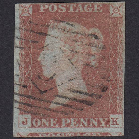 GB QV 1841 1d Red-Brown Plate 75 SG8-B1(1) JK GU Nr 4M London IS Cancel