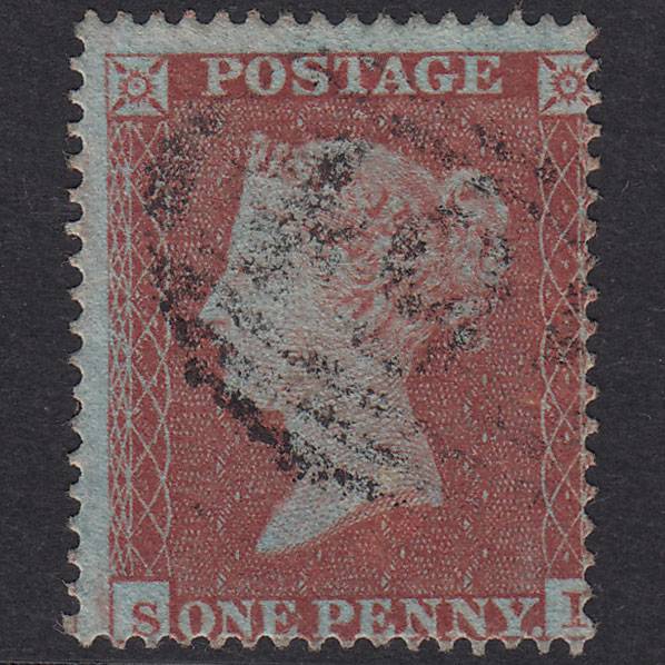 GB QV 1854 1d Red-Brown Plate 176 SG17-C1(1) SI FU