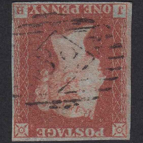 GB QV 1841 1d Red-Brown Plate 152 SG8-B2(1) Wmk Inv JH FU 4M London IS 32