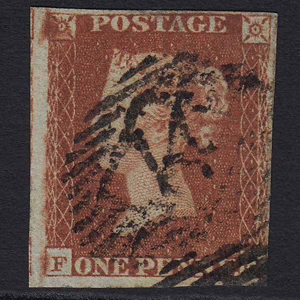 GB QV 1841 1d Red-brown (Plate 67) (SG8) 'FG' FU 4 Margins London IS 14
