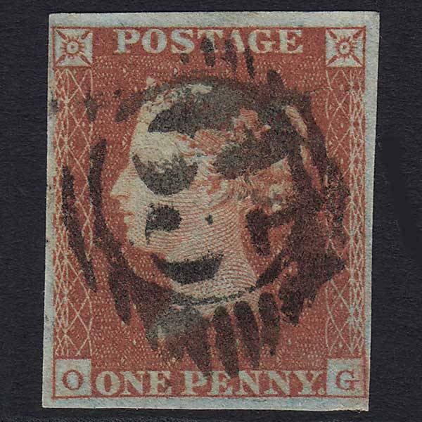 GB QV 1841 1d Red-brown (Plate 112) (SG8) 'OG' FU in London 4 Margins