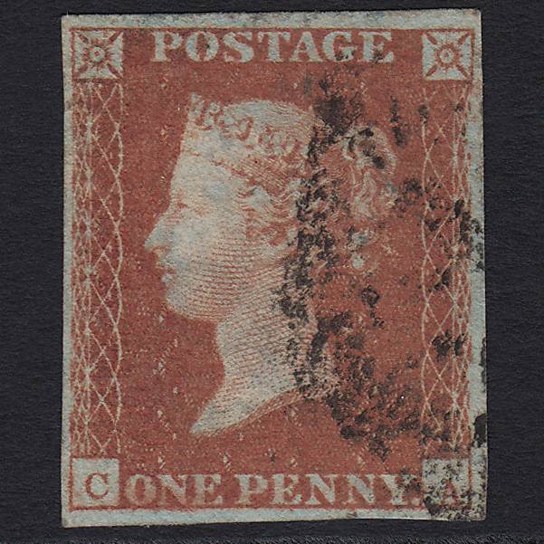 GB QV 1841 1d Red-brown (Plate 102) SG8-B1(1) CA VFU 4M Imperf