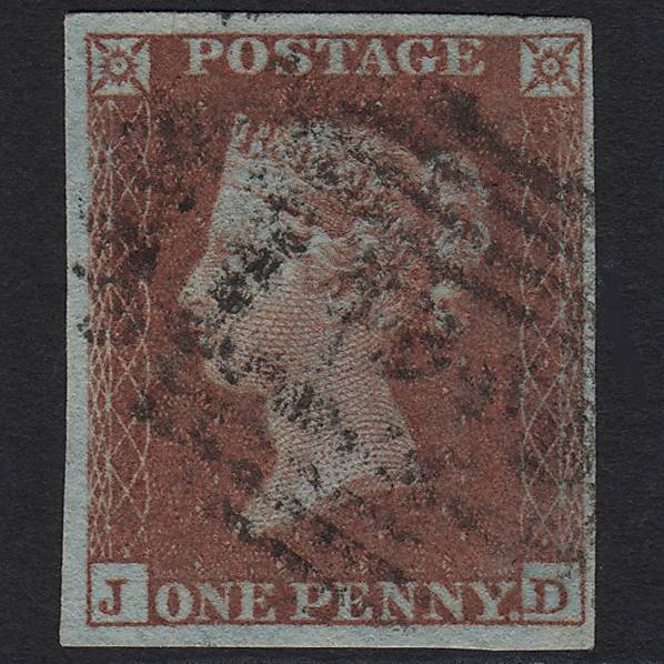 GB QV 1841 1d Red-brown (Plate 159) SG8-B2(1) JD FU 4M Imperf