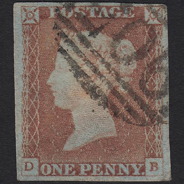 GB QV 1841 1d Red-brown Pl 68 SG8-B1(1) DB FU Wolverhampton 905 4M Imperf