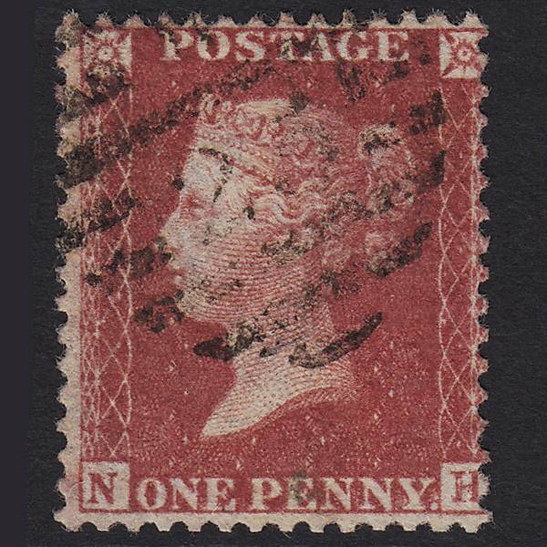 GB QV 1857 1d Deep Rose-red (Plate 48) SG41-C10(4) NH FU in London