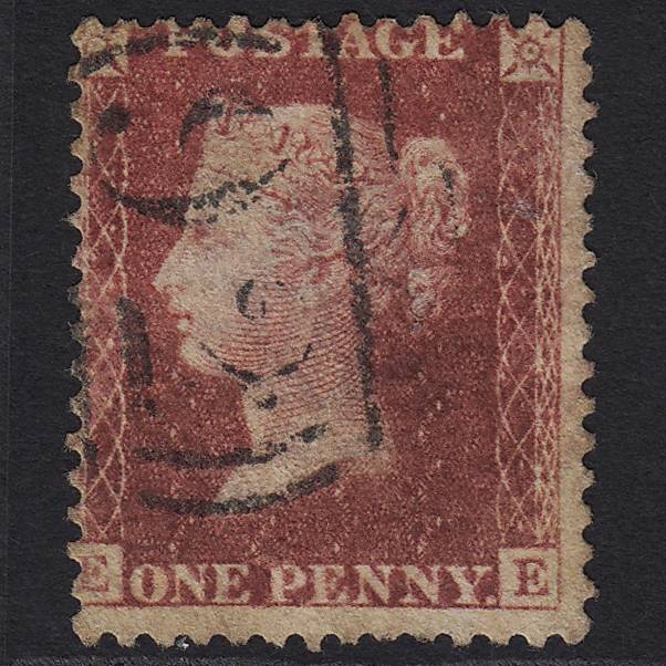 GB QV 1857 1d Deep Rose-red (Plate 37) SG41-C10(4) EE GU Bolton 92