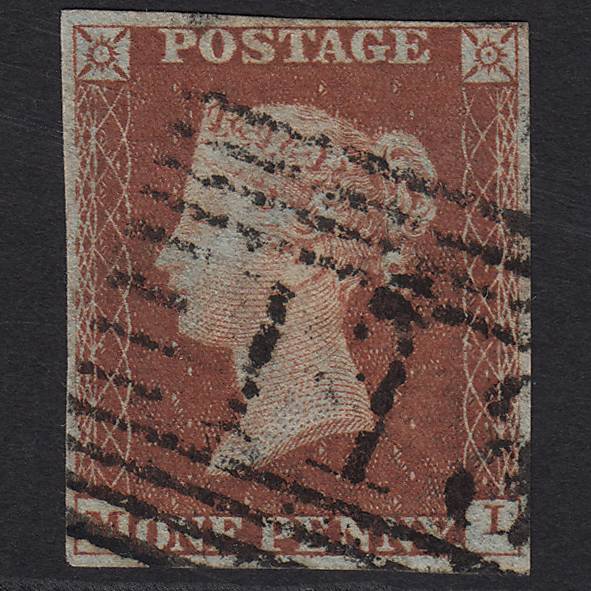 GB QV 1841 1d Red-brown (Plate 45) SG8-B1(1) MI FU Dunfermline 113 4M