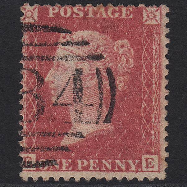 GB QV 1857 1d Rose-red (Plate 27) SG40-C10(1) EE GU