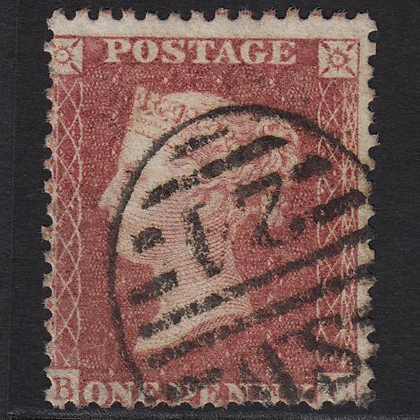GB QV 1857 1d Rose-red (Plate 52) SG40-C10(1) BC GU London D&S SW21