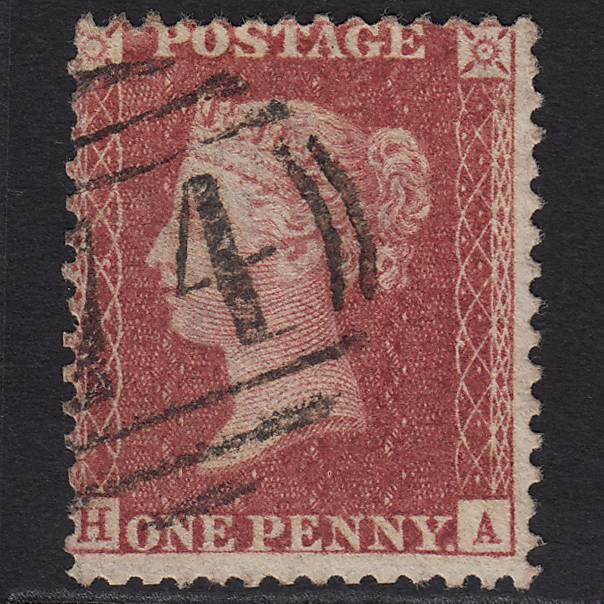 GB QV 1857 1d Rose-red (Plate 44) SG40-C10(1) HA GU