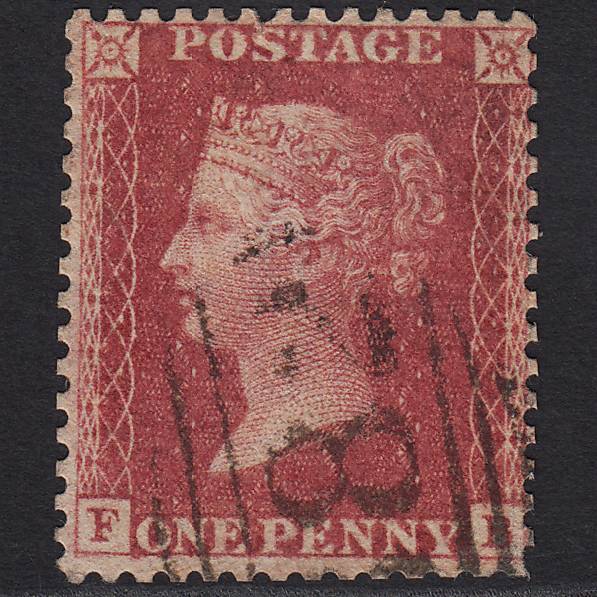 GB QV 1857 1d Rose-red (Plate 60) SG40-C10(1) Constant Variety FB GU