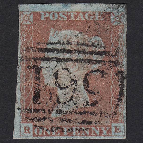 GB QV 1841 1d Very Blued (Plate 71) SG8a-B1(2) RE GU 4M Newport 561