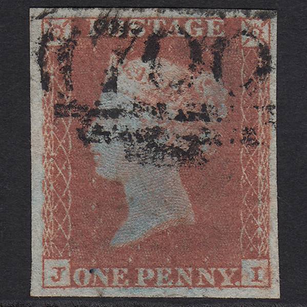 GB QV 1841 1d Red-brown Pl 111 SG8-B1(1) JI FU 4M Imperf Sheffield 700