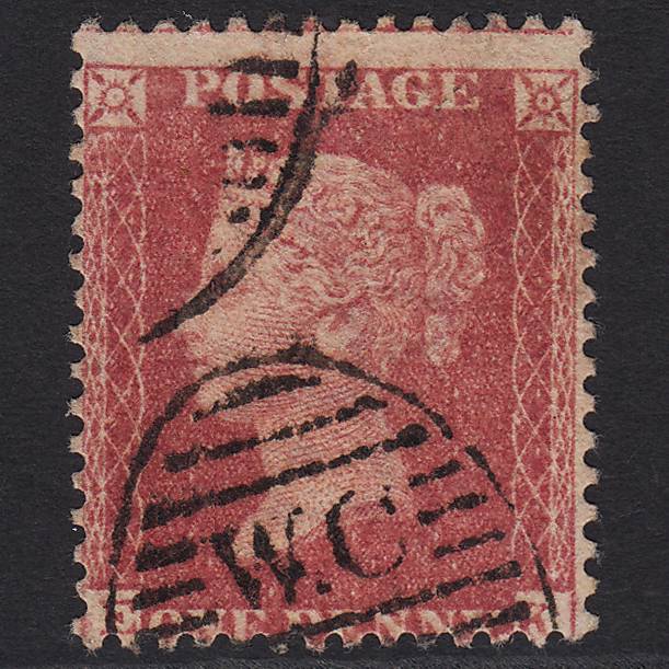 GB QV 1857 1d Rose-red (Plate 55) SG40-C10(1) EK FU London D&S Cancel