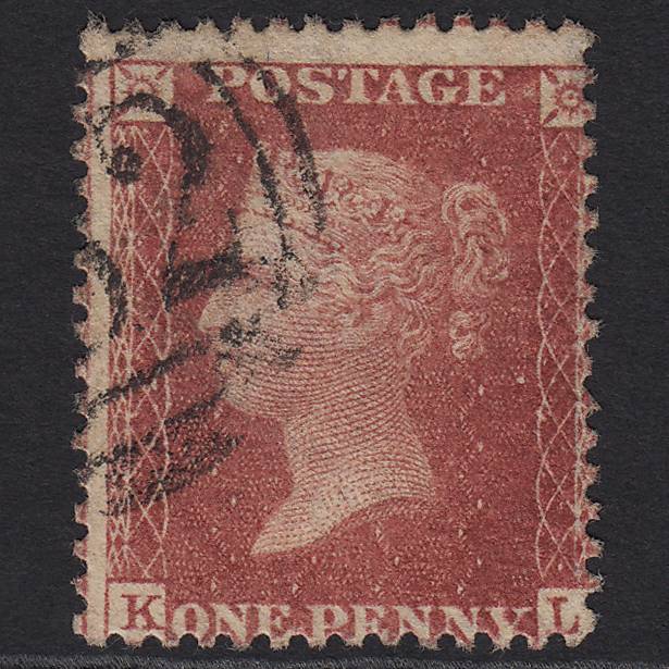 GB QV 1857 1d Rose-red (Plate 55) SG40-C10(1) KL FU Misperf