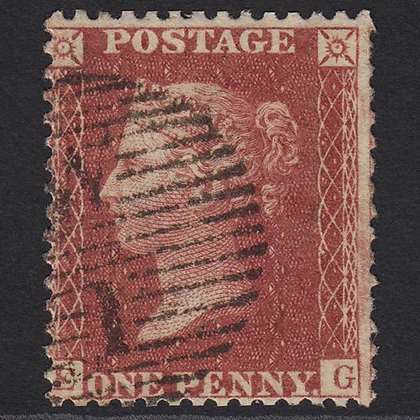 GB QV 1857 1d Rose-red (Plate 61) SG40-C10(1) EG GU London D&S W1