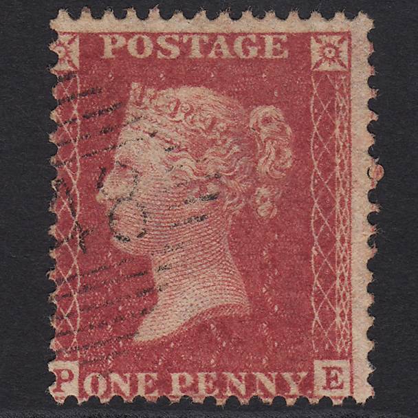 GB QV 1857 1d (Plate 36) SG40-C10(1) PE FU Ireland Light Cancel Misperf