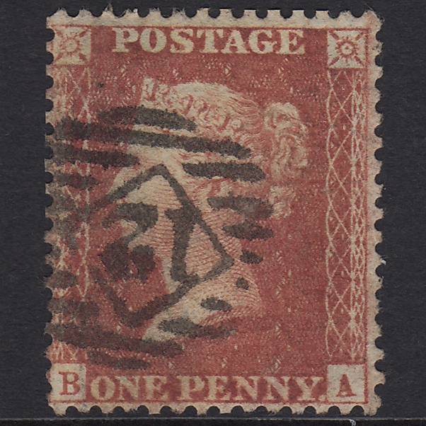 GB QV 1856 1d Brick-red (Plate 24) SG30-C8(2) BL GU London IS 12