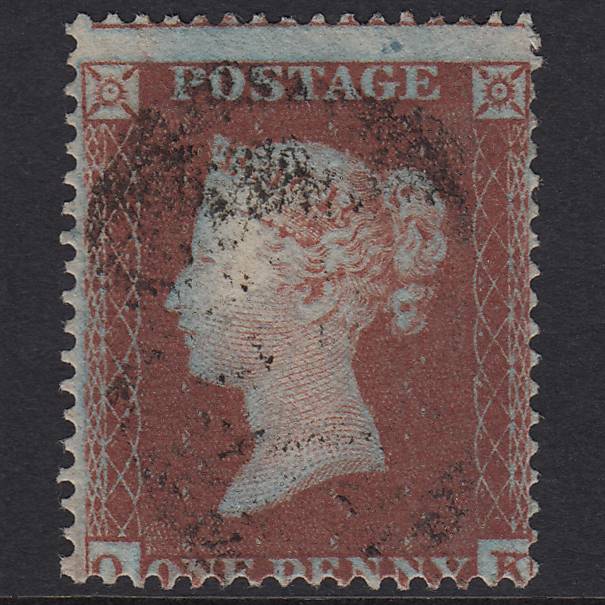 GB QV 1854 1d Red-brown (Plate 179) SG17-C1(1) OK VFU Light Cancel Misperf