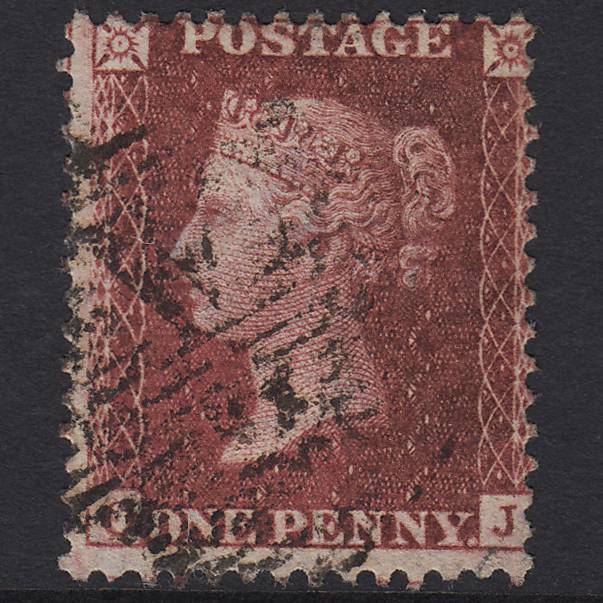 GB QV 1857 1d Deep Rose-red (Plate 55) SG41-C10(4) OJ FU London D&S Cancel