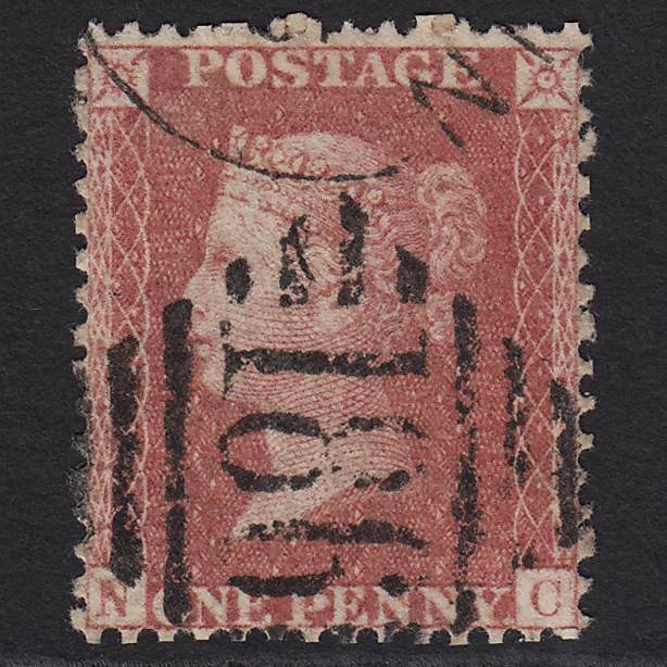 GB QV 1857 1d Rose-red (Plate 47) SG40-C10(1) NC FU Dublin 186