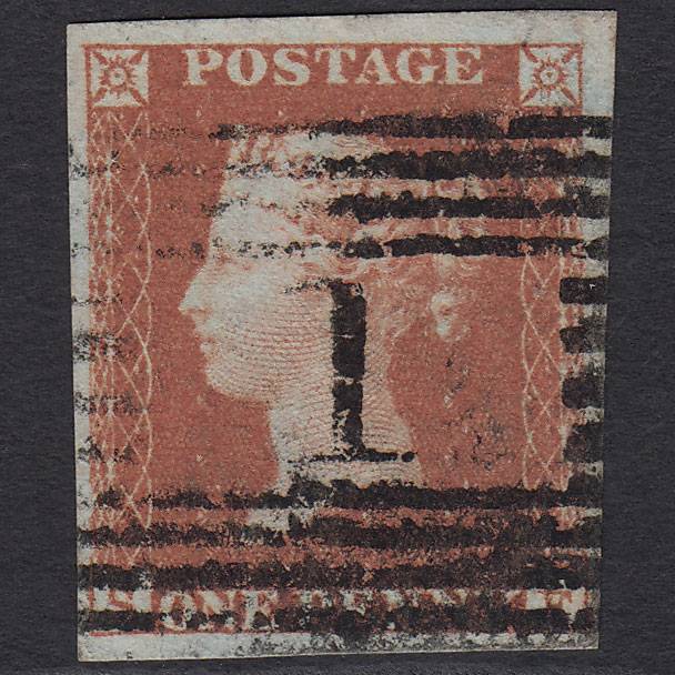 GB QV 1841 1d Red-brown (Plate 93) SG8-B1(1) SF FU 4M Imperf Aberdeen 1