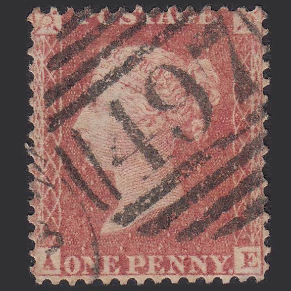 GB QV 1857 1d (Plate 60) SG39-C10(3) AE GU Missing Imprimatur Malvern 497