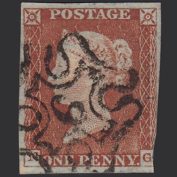 GB QV 1841 1d (Plate 36) SG8-B1(1) Ivory Head NG GU 3m London No.6 in MX