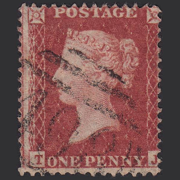 GB QV 1857 1d Rose-red (Plate 36) SG40-C10(1) TJ FU Manchester 498 Misperf