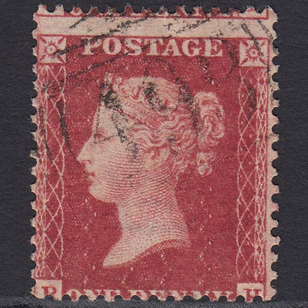 GB QV 1857 1d Deep Rose-red (Plate 60) SG41-C10(4) RH FU Large Misperf