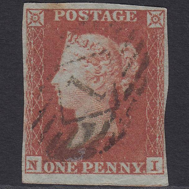 GB QV 1841 1d Red-brown (Plate 167) SG8-B2(1) NI GU 4 Margins London IS 1