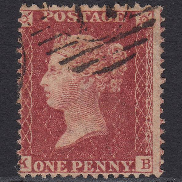 GB QV 1857 1d Rose-red (Plate 46) SG40-C10(1) KB FU London D&S Cancel